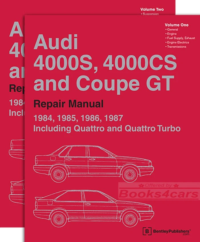 AUDI 4000 MANUAL SERVICIO TALLER REPARACIÓN CUPÉ QUATTRO BENTLEY LIBRO TURBO Foto 1 de 1