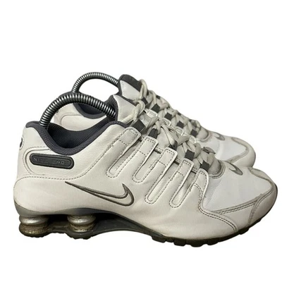 Nike Shox NZ Mujer Blanco Plata Zapatos Atléticos Tenis 488312-113 Talla 8 Foto 1 de 4