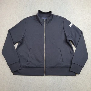 Brooks Brothers Fox Nascar Full Zip Jacket Mens XL Black Long Sleeve Mock Neck - Picture 1 of 10