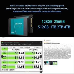 SSD Interne 2.5 Pour Ordinateur Portable Et Bureau, SATA 4 To Haute Performance - Afbeelding 1 van 19