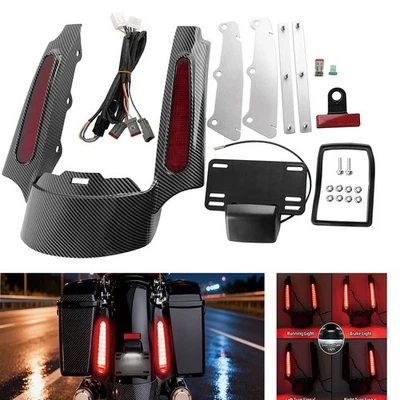 Rear Fender Fascia LED Tail Light Fit For Harley Electra Street Road Glide 09-13 Foto 1 de 4