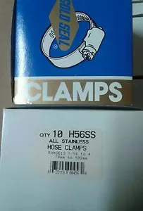 BOX MIT 10 SAE 56 MURRAY KOMPLETT EDELSTAHL SS SCHLAUCHSCHELLEN 3-1/16" bis 4" - Bild 1 von 2