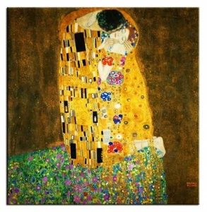 Gustav Klimt - Der Kuss - Kunstdruck auf Leinwand - 80x80cm - Bild 1 von 1