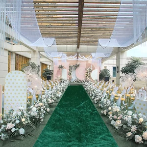 Wedding Decorations Aisle Runner for Wedding Ceremony Emerald Green Aisle Runner - Picture 1 of 9