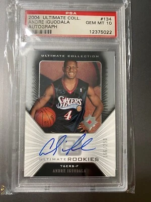 2004 Ultimate Collection Andre Iguodala Aotograph #134 PSA 10 166/250 - Image 1 of 2