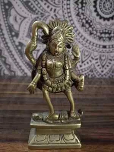Messing Vintage Antik Stil Maa Kali Statue, Idol für Tempel Wohndeko, Büro - Bild 1 von 5
