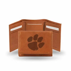 Clemson Tigers NCAA Embossed Leather Trifold Wallet ~ New - Picture 1 of 1