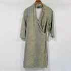 J. McLaughlin Sz XL Women Panama Leopard Print Wrap Dress Catalina Cloth Sheath