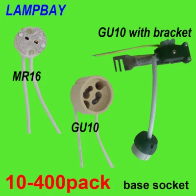 GU10 MR16 Socket Lamp Fixture with Bracket Spotlight Adapter Base Bulb Holder - Image 1 of 4