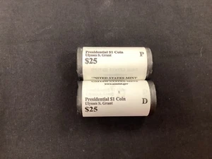 2011 P & D $25 Ulysses S. Grant Presidential Dollar U.S Mint Rolls! - Picture 1 of 2