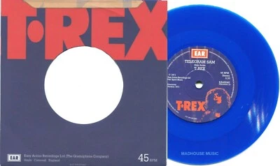 T-REX 7" Telegram Sam / Baby (Alt versions) BLUE VINYL 2020 Limited 500 ONLY ! - Image 1 of 4