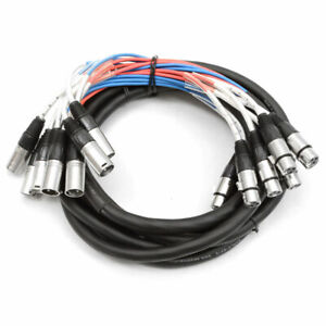 NEW 8 CHANNEL XLR SNAKE CABLE - 15 Feet Pro Audio Patch