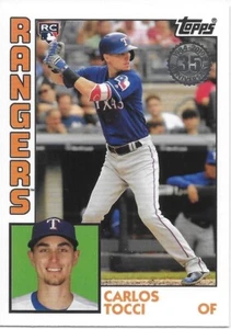 2019 Topps Series 2 Baseball '84 Topps Rookies Carlos Tocci RC Rangers - Picture 1 of 2