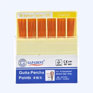 60 Points Dental Gapadant Gutta Percha Points Endodontics Root Taper 0.04 #20 - Picture 1 of 2