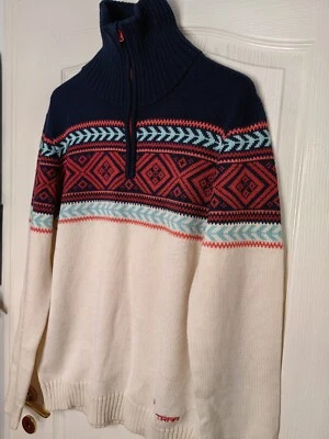 Suéter Kari Traa 50% Lana Esquí Deportes al Aire Libre Invierno Geométrico Ropa Activa Talla XL Foto 1 de 4
