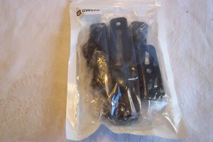 QWorks 2 Pack Extra Door Chain Security Guard, Safety Black Metal NIP See Pics - Picture 1 of 3