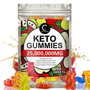Keto Gummies for Weight & Fat Loss, Belly Fat Loss-60 Apple Cider Vinegar - Picture 1 of 7