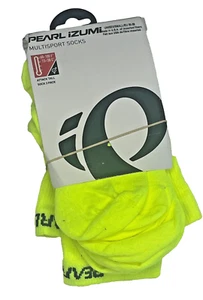 PEARL IZUMI Women's Elite Tall Sock Screaming Yellow 3 Pack S Size 5-7 - Picture 1 of 4