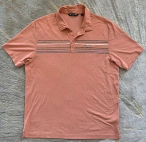 Travis Mathew Chest Stripe Polo Shirt Herren Gr. XL peach lachs - Bild 1 von 5