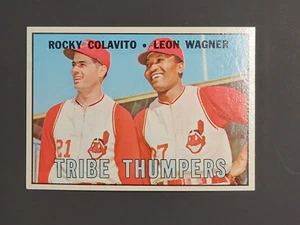 1967 Topps #109 Tribe Thumpers Rocky Colavito & Leon Wagner (wrinkle) - Picture 1 of 3
