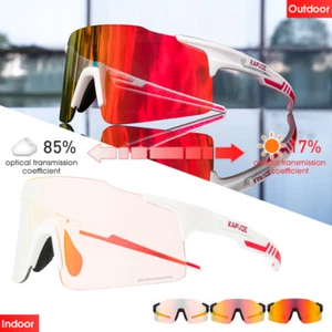 Photochromic Sunglasses Chameleon Cycling Glasses UV400 Driving Bicycle Eyewear - Picture 1 of 23