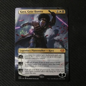 Magic The Gathering Kaya, Geist Hunter Innistrad: Crimson Vow Borderless casi nuevo/m paquete fresco - Imagen 1 de 1