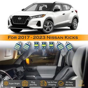 8 x Ultra White LED Lights Interior Package Kit For 2017 - 2023 Nissan Kicks - Foto 1 di 8