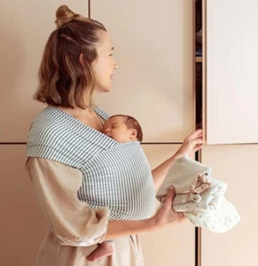 Portabebés Ergo Azul Marino Gingham Rayas Aura Rayón Infantil Ergobaby Recién Nacido + - Imagen 1 de 10