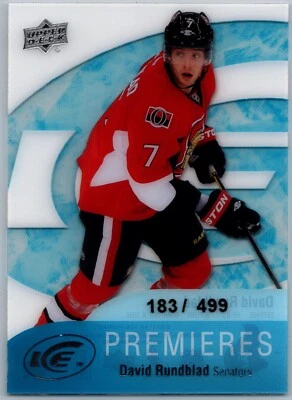 11-12 UPPER DECK ICE PREMIERES - DAVID RUNDBLAD RC /499 #84 OTTAWA SENATORS - Image 1 of 2