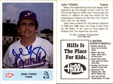 John Young Signed 1987 Nashville Sounds #25 Card *Autograph Den* Auto