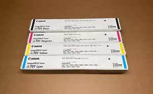 Genuine Canon imagePRESS Toner T01 CMYK Set For C60/C600/C700/C800/C850/C910 - Picture 1 of 3