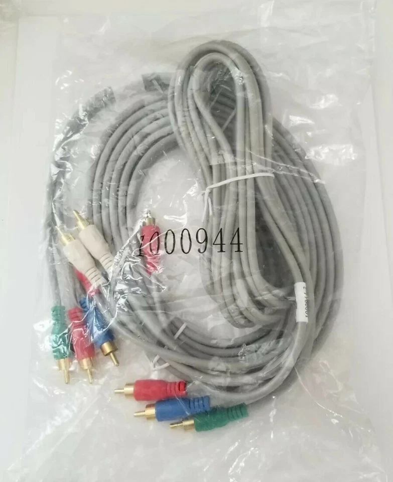 10FT 2x RCA Video Cable Red/Blue/Green & Component Audio White Red Gold Plated - Image 1 of 1