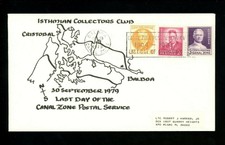US Postal History Canal Zone #108 Isthmian Final Day Operations 1979 Balboa CZ