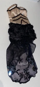 Antikes kleines Puppen elegantes Abendkleid lange Schleppe - Bild 1 von 4