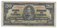 1937 Bank of Canada $20 Dollars Note - Coyne/Towers - L/E0725364 - VF