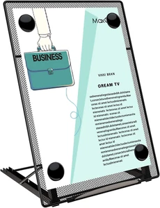 Adjustable Desktop Document Holder with Magnetic Buckles and Metal Mesh Design - Picture 1 of 12