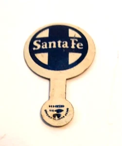 Santa Fe Railroad Fold Over Tab Style Revers Kragen Pin - Bild 1 von 2