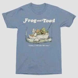 Frog and Toad Men's Short Sleeve Graphic T-Shirt NEW Blue Size XL - Picture 1 of 3