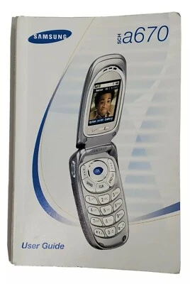 Guía del usuario Samsung para teléfono móvil SCHA670 medio inglés español instrucciones Foto 1 de 4