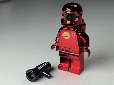 Lego Classic Space Minifigure ~ Chrome Red Space Man/Astronaut ~ Custome Made - Image 1 of 4