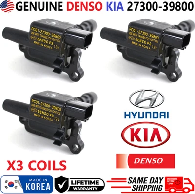 GENUINE DENSO KIA Ignition Coils For 2003-2006 Kia Sorento 3.5L V6, 27300-39800 - Image 1 of 4