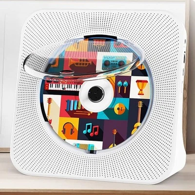 Bluetooth CD Player Tragbarer eingebauten HiFi Lautsprechern Desktop-CD-Player - Bild 1 von 4