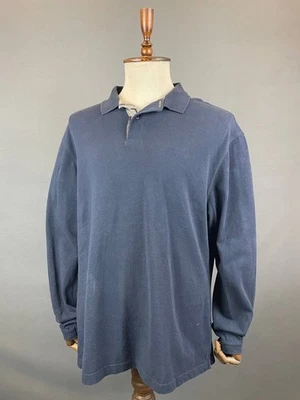 Sudadera Barbour Para Hombre Talla 2XL Azul Algodón Manga Larga Cuello Botón Foto 1 de 4