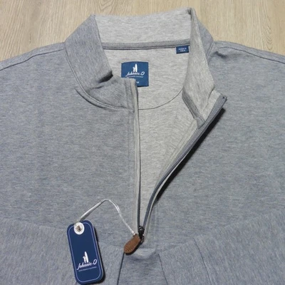 SUDADERA JOHNNIE-O Hombre XL SULLY JERSEY 1/4 CREMALLERA TRUENO AZUL GRIS Foto 1 de 4