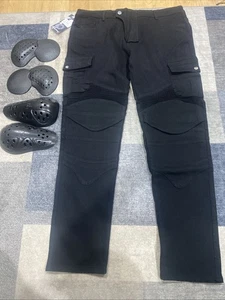 Motorcycle Riding Pants Denim Jeans Protect Pads, Knee/Hip Armor Pads L/32 - Bild 1 von 8