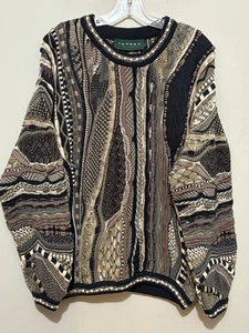 Vintage Tundra Sweater Coogi Cosby Style 3D Textured Chunky Knit Mens Med Heavy - Picture 1 of 9