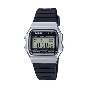 Reloj digital Casio F-91WM-7A plateado y negro multifunción unisex - Imagen 1 de 3
