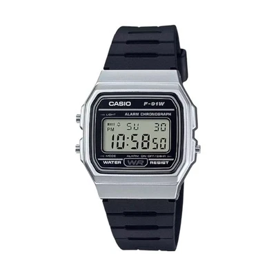 Casio F-91WM-7A Silver & Black Multi-Function Unisex Digital Watch - image 1 of 3