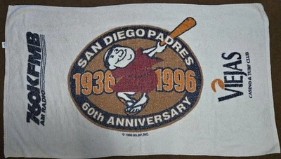 Vintage 1996 San Diego Padres 60th Anniversary Beach Towel - RARE - Image 1 of 4