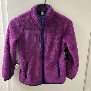Ideology Girls Zip up Jacket Sherp A Purple Size Small NWT$45 - Picture 1 of 10